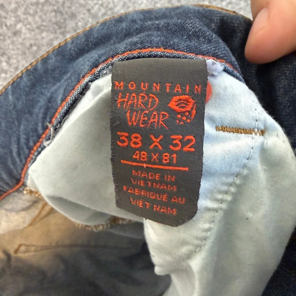 Mountain Hardwear Jeans Mens 38x32 Blue Straight Leg Stretch Outdoor Denim Pants